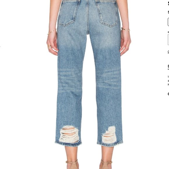 M.i.h JEANS JEANNE HIGH-RISE CROPPED DISTRESSED JEANS - Picture 5 of 11